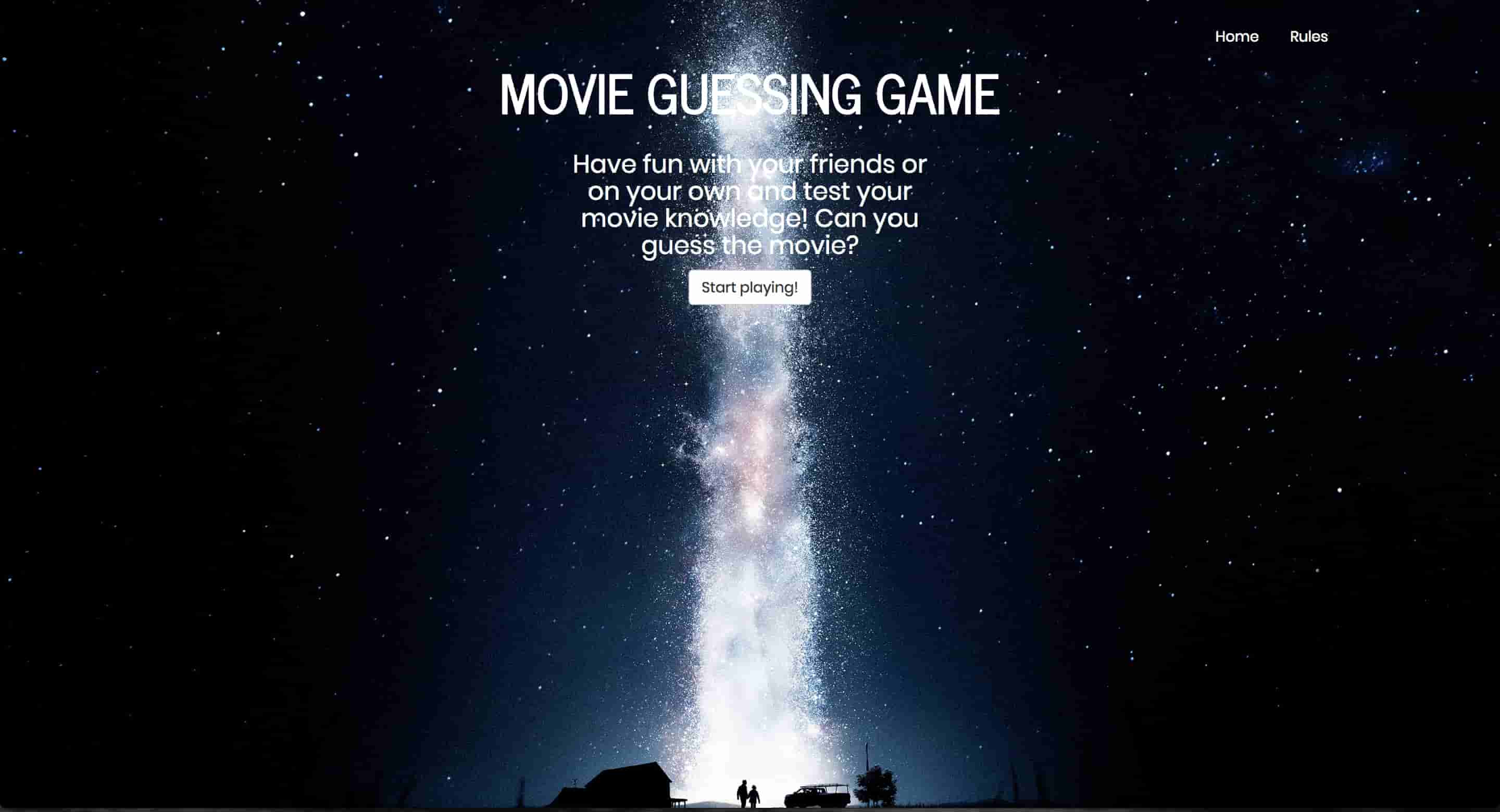 Movie Guessing Game Website